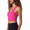 image:image90 Degree by Reflex Ribbed Racerback Built in Bra Top for WomenPink Peacock