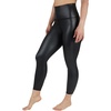image:image90 Degree By Reflex Super High Waist High Shine Faux Leather Fleece Lined Elastic Free Ankle LeggingsBlack