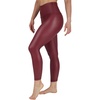 image:image90 Degree By Reflex Super High Waist High Shine Faux Leather Fleece Lined Elastic Free Ankle LeggingsRhubarb