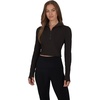 image:image90 Degree By Reflex Womens Half Zip Performance Pullover Long Sleeve Quarter Zip Running Athletic Jacket Top with ThumbholesChocolate Torte