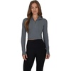 image:image90 Degree By Reflex Womens Half Zip Performance Pullover Long Sleeve Quarter Zip Running Athletic Jacket Top with ThumbholesLava Smoke