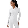 image:image90 Degree By Reflex Womens Half Zip Performance Pullover Long Sleeve Quarter Zip Running Athletic Jacket Top with ThumbholesWhite