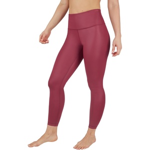 image:image90 Degree By Reflex Womens Faux Leather Leggings Matte High Waisted High Shine Faux Leather Ankle LeggingsRouge