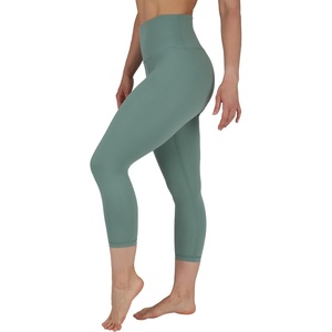 image:imageYogalicious High Waist Buttery Soft Lightweight Capri Leggings High Rise Workout Yoga Pants for WomenChinois Green Lux