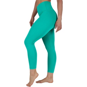image:imageYogalicious High Waist Buttery Soft Lightweight Capri Leggings High Rise Workout Yoga Pants for WomenDynasty Green Lux