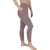 image:image90 Degree By Reflex Cotton High Waist Ankle Length Compression Leggings with Elastic Free WaistbandDeep Mocha W Pocket