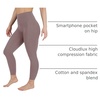 image:image90 Degree By Reflex Cotton High Waist Ankle Length Compression Leggings with Elastic Free WaistbandDeep Mocha W Pocket