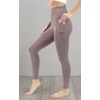image:image90 Degree By Reflex Cotton High Waist Ankle Length Compression Leggings with Elastic Free WaistbandDeep Mocha W Pocket