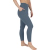 image:image90 Degree By Reflex Cotton High Waist Ankle Length Compression Leggings with Elastic Free WaistbandSlate Night W Pocket