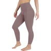 image:image90 Degree By Reflex Cotton High Waist Ankle Length Compression Leggings with Elastic Free WaistbandDeep Mocha W Pocket