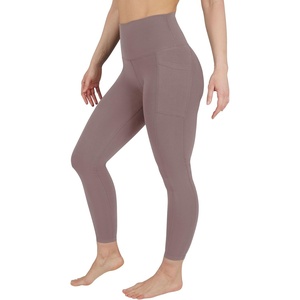 image:image90 Degree By Reflex Cotton High Waist Ankle Length Compression Leggings with Elastic Free WaistbandDeep Mocha W Pocket