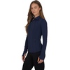 image:imageYogalicious Womens Ultra Soft Lightweight Full Zip Yoga Jacket with PocketsDark Navy Nude Tech