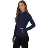 image:imageYogalicious Womens Ultra Soft Lightweight Full Zip Yoga Jacket with PocketsDark Navy Nude Tech
