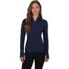 image:imageYogalicious Womens Ultra Soft Lightweight Full Zip Yoga Jacket with PocketsDark Navy Nude Tech